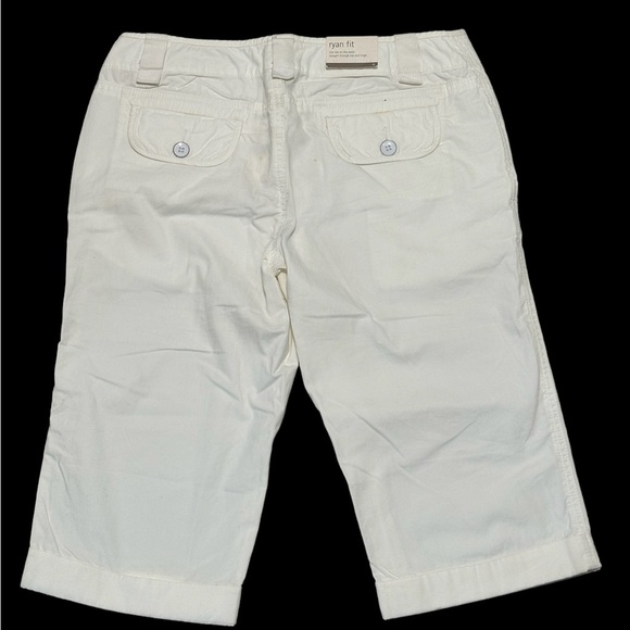 Women's Banana Republic 6 Small Capri Pants Cotton Twill Ryan Fit White NWT - Picture 4 of 8